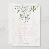 Rustige Fancy botanische vertakkingen Houtachtergr Save The Date (Achterkant)