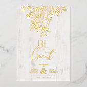 Rustige Fancy botanische vertakkingen op de achter Folie Uitnodiging (Voorkant)