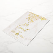 Rustige Fancy botanische vertakkingen op de achter Folie Uitnodiging (Gedraaid)