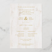 Rustige Fancy botanische vertakkingen op de achter Folie Uitnodiging (Achterkant)