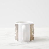 Rustige Farmhouse Barn Wood & White Laurels Espresso Kop (Achterkant)