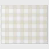 Rustige Farmhouse Beige Buffalo Check Pset Cadeaupapier (Vlak)