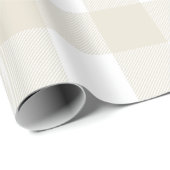 Rustige Farmhouse Beige Buffalo Check Pset Cadeaupapier (Rol Hoek)