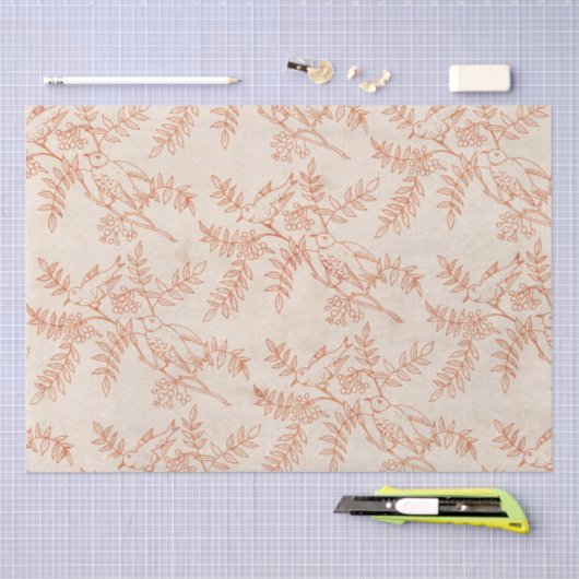 Rustige Farmhouse Bird Fauna  ontkoppeling Tissuepapier (Craft)