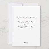 Rustige Farmhouse Black Red Check Pset-kerstmis Feestdagenkaart (Achterkant)