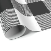 Rustige Farmhouse Black & White Buffalo Check Pset Cadeaupapier (Rol Hoek)