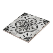 Rustige Farmhouse Black White Pattern Country Chic Tegeltje (Zijkant)