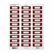 Rustige Farmhouse Cabin Red Black Check Pset Etiket (Full Sheet)