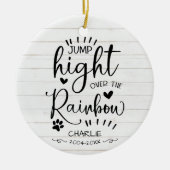 Rustige Farmhouse Cat of Dog Pet Photo Memorial Keramisch Ornament (Voorkant)