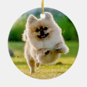 Rustige Farmhouse Cat of Dog Pet Photo Memorial Keramisch Ornament (Achterkant)