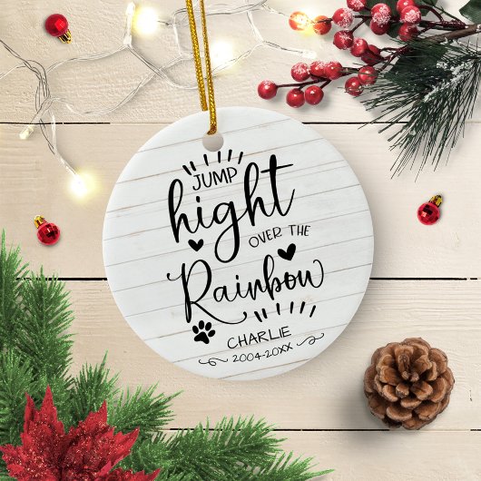 Rustige Farmhouse Cat of Dog Pet Photo Memorial Keramisch Ornament