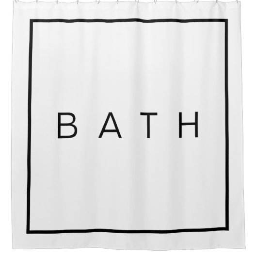 Rustige Farmhouse Chic White Black Minimalist Douchegordijn (Voorkant)