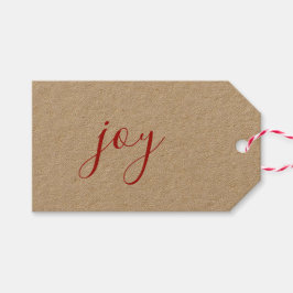 Rustige Farmhouse Craft Paper JY-kerstmis Cadeaulabel