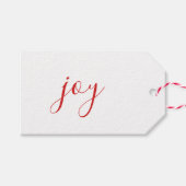 Rustige Farmhouse Craft Paper JY-kerstmis Cadeaulabel (Voorkant (Horizontaal))