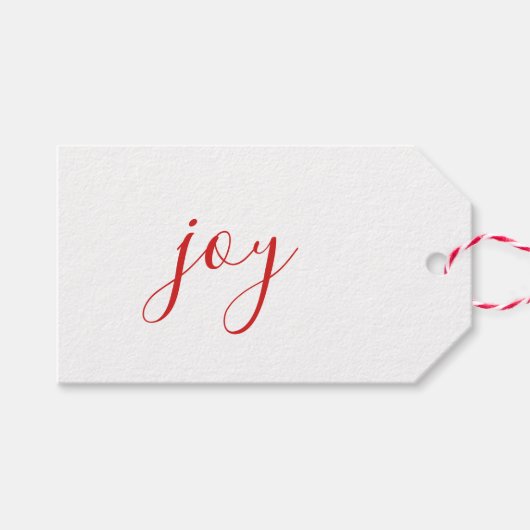 Rustige Farmhouse Craft Paper JY-kerstmis Cadeaulabel (Voorkant (Horizontaal))