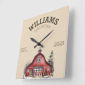 Rustige Farmhouse Custom Vierkante Klok (Hoek)