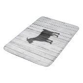 Rustige Farmhouse Goat Wood Panel Badmat (Gekanteld)