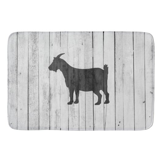 Rustige Farmhouse Goat Wood Panel Badmat (Voorkant)