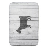 Rustige Farmhouse Goat Wood Panel Badmat (Voorkant Verticaal)