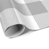 Rustige Farmhouse Grey Buffalo Check Pset Cadeaupapier (Rol Hoek)