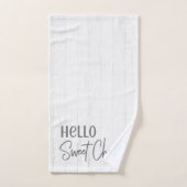 Rustige Farmhouse Hallo Sweet Cheeks White Wood Bad Handdoek (Handdoek)