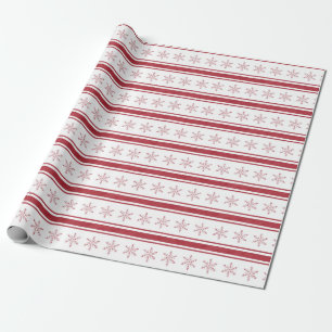 Rustige Farmhouse Red French Ticking Stripe Gift Cadeaupapier