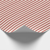 Rustige Farmhouse  Red Ticking Stripe Gift Cadeaupapier (Hoek)