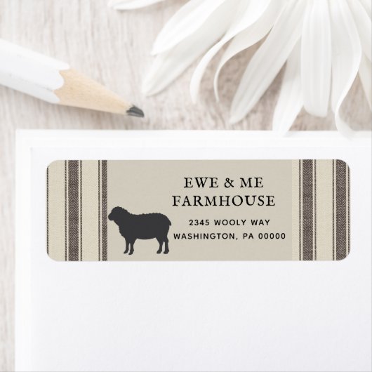 Rustige Farmhouse Style Sheep Grey Black Labels (Insitu)