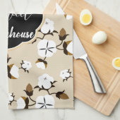 Rustige Farmhouse Sweet Farmhouse Cotton Flowers Theedoek (Quarter Fold)