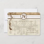 Rustige  Farmhouse Westerne bruiloft FOTO RSVP Kaartje (Achterkant)