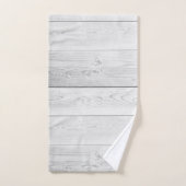 Rustige Farmhouse White Wood Planks Bad Handdoek (Handdoek)