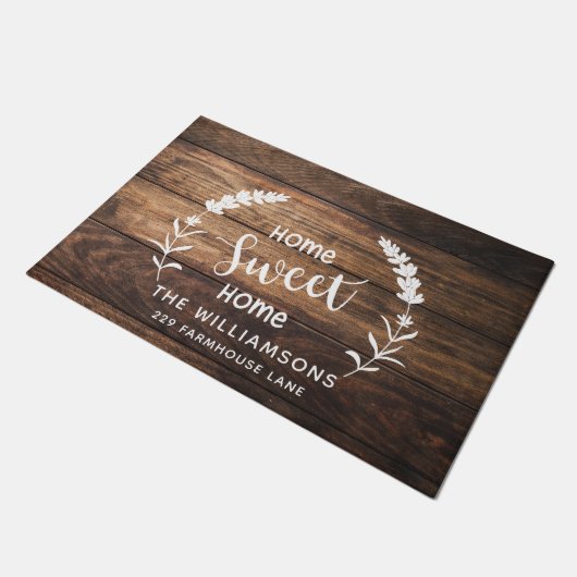 Rustige Farmhouse Wood Custom Doormat Deurmat (Schuin)
