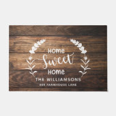 Rustige Farmhouse Wood Custom Doormat Deurmat (Voorkant)