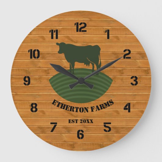 Rustige Faux Boerderij Stead Acrylclock Grote Klok (Voorkant)