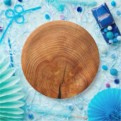 Rustige Faux-Borden met houtkorrel Papieren Bordje (Feest)