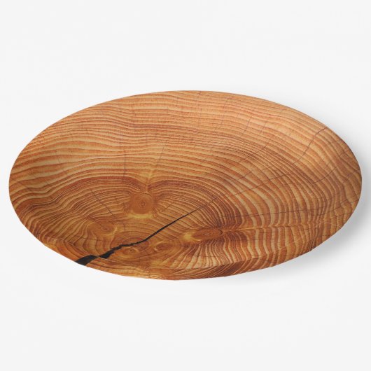 Rustige Faux-Borden met houtkorrel Papieren Bordje (Gekanteld)