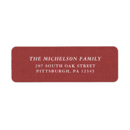 Rustige Faux Burlap-label voor kerstretour Etiket