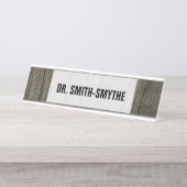 Rustige, Faux-hout-kijkpatroon + aangepaste naam Bureau Naambordje (Voorkant)