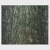 Rustige Faux Houtkorrel Bark Moss Cadeaupapier (Vlak)