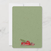 Rustige Faux Kraft Red Truck - Aangepaste structuu Feestdagenkaart (Achterkant)