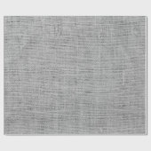 Rustige Faux Light Grey Burlap textuur Cadeaupapier (Vlak)