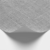 Rustige Faux Light Grey Burlap textuur Cadeaupapier (Hoek)