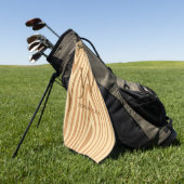 Rustige Faux Sined Brown Wood Aangepast Golfhanddoek (Groen)