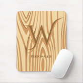 Rustige Faux Sined Brown Wood Aangepast Muismat (Met muis)