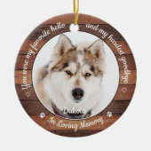 Rustige favoriete Hallo hardste "Goodbye Pet Memor Keramisch Ornament (Voorkant)