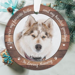 Rustige favoriete Hallo hardste "Goodbye Pet Memor Ornament