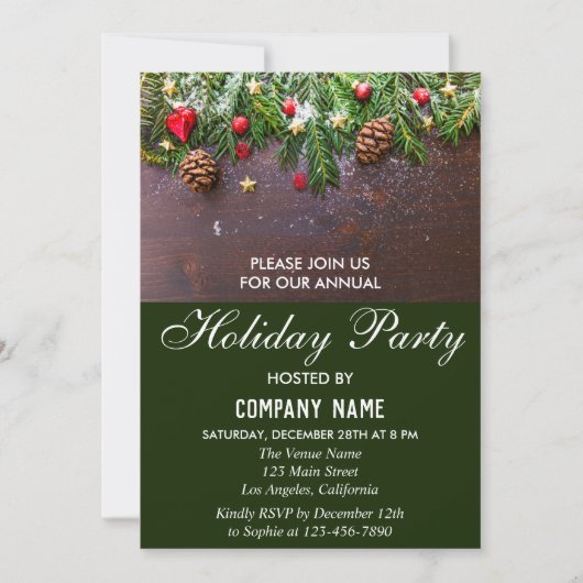 Rustige feestdag in Red & Green Company Kaart (Voorkant)