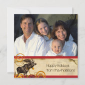 Rustige feestdag Moose kerstkaart Kaart (Voorkant)