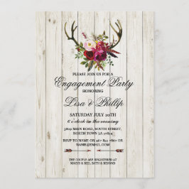 Rustige feestdag Shower Antlers Stag Invite Kaart