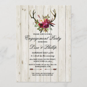 Rustige feestdag Shower Antlers Stag Invite Kaart